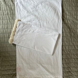 Set of 2 king Opalhouse Cream Fringe Pillowcases